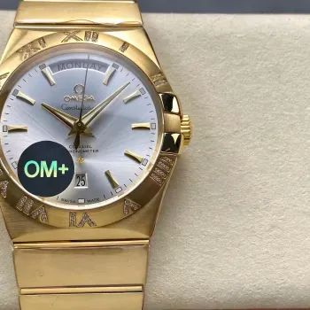 Omega Constellation 123.55.38.22.02.002 Replica - Cadran Argent Lunette Cannelee