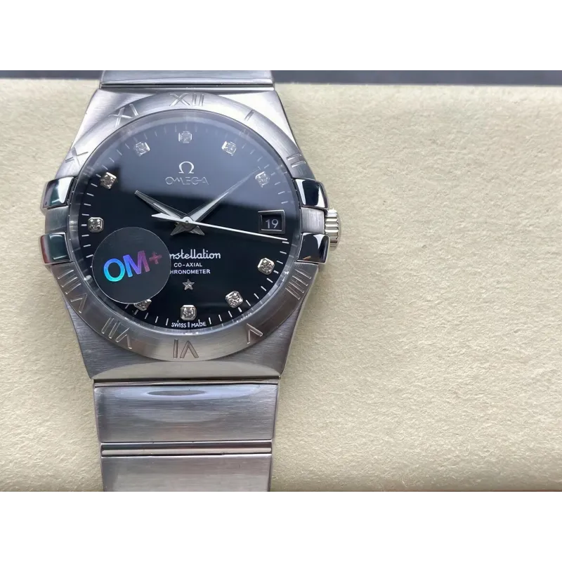 Omega Constellation 123.10.38.21.51.001 Replica - Cadran Noir Acier Inoxydable