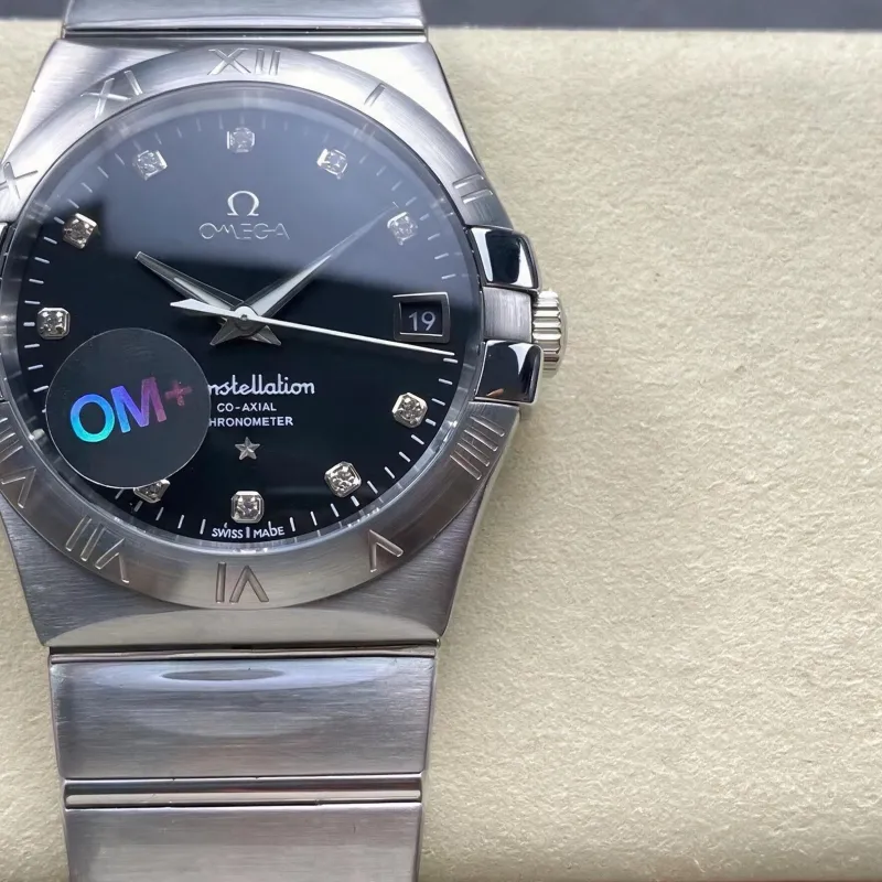 Omega Constellation 123.10.38.21.51.001 Replica - Cadran Noir Acier Inoxydable