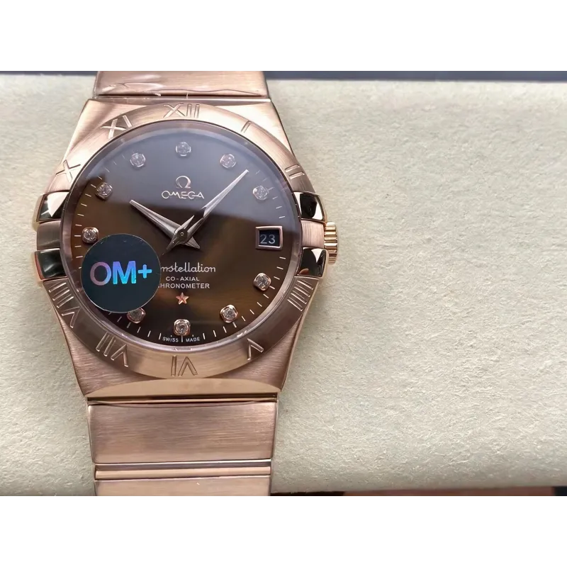 Omega Constellation 123.50.38.21.63.001 Replica - Cadran Marron Bicolore