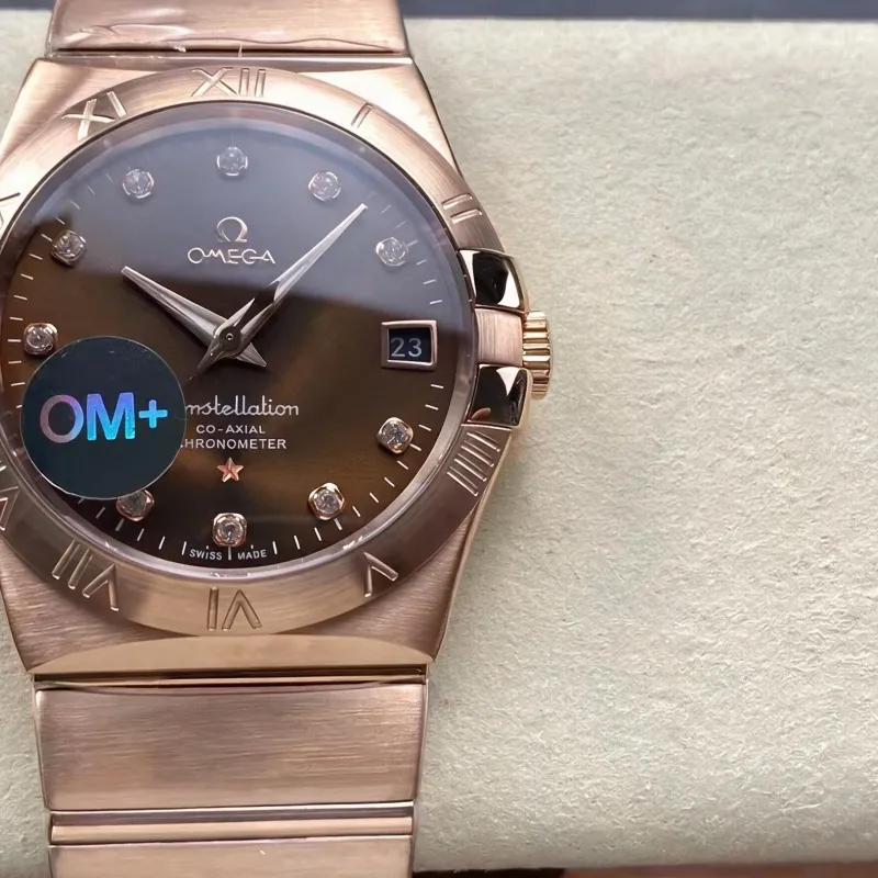Omega Constellation 123.50.38.21.63.001 Replica - Cadran Marron Bicolore