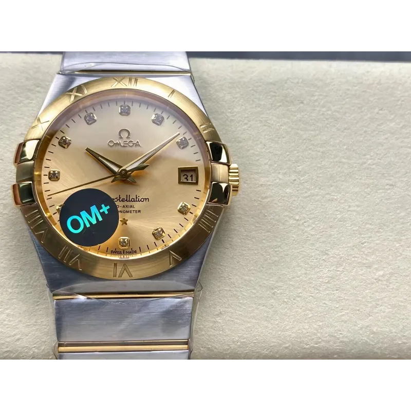 Omega Constellation 123.20.38.21.58.001 Replica - Cadran Champagne Acier Inoxydable