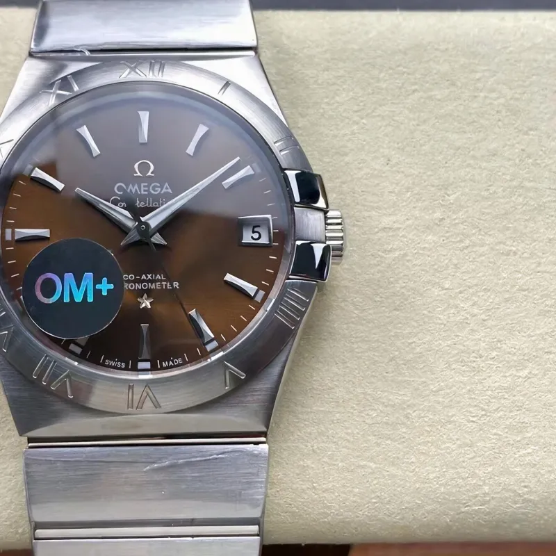 Omega Constellation 123.10.38.21.10.001 Replica - Cadran Marron Acier Inoxydable