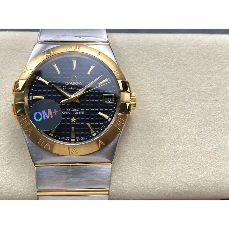 Omega Constellation 123.20.38.21.01.002 Replica - Cadran Noir Acier Inoxydable