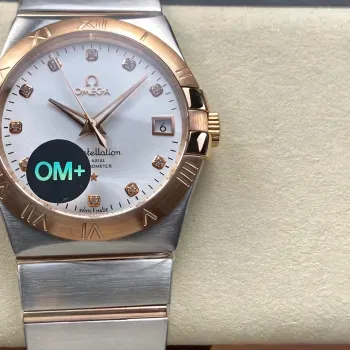 Omega Constellation 123.20.38.21.52.001 Replica - Cadran Argent Acier Inoxydable