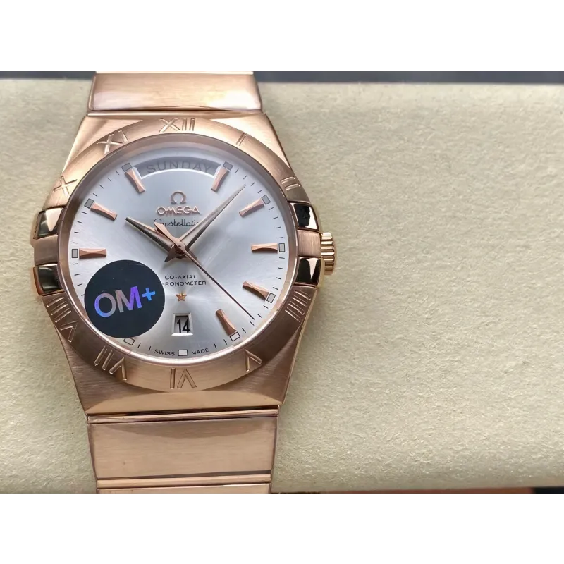 Omega Constellation 123.50.38.22.02.001 Replica - Cadran Argent Lunette Cannelee