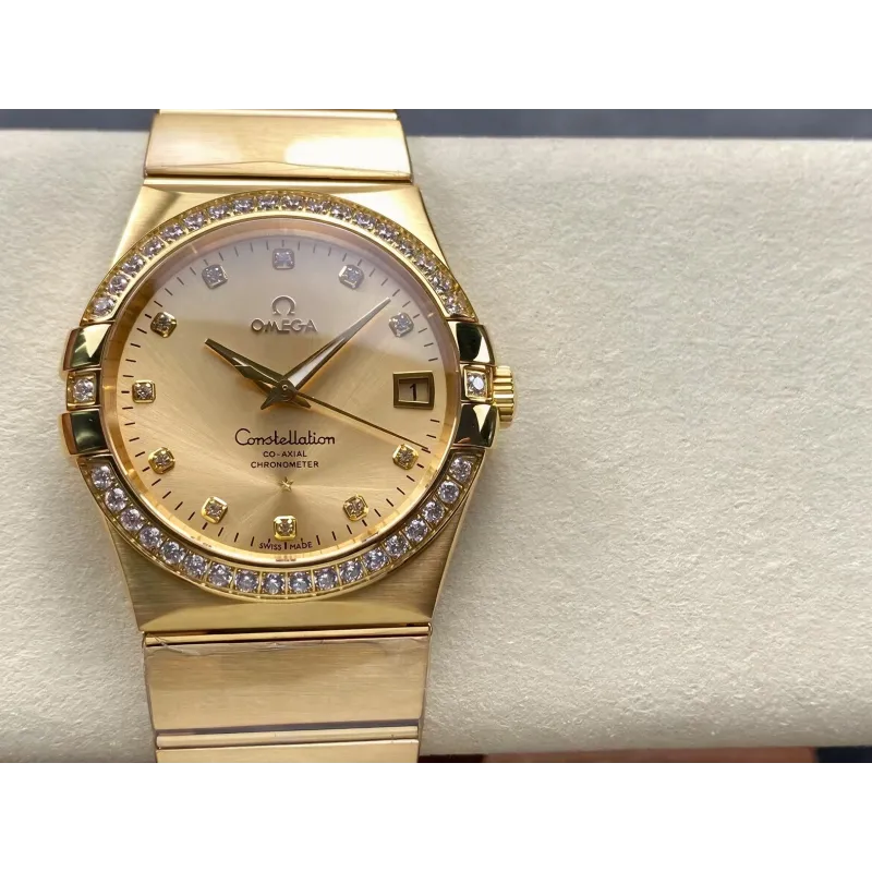 Omega Constellation 123.55.38.21.58.001 Replica - Cadran Champagne Bicolore