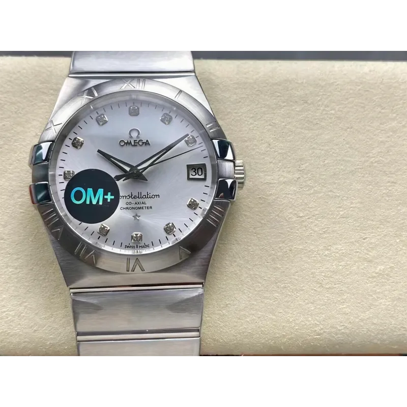 Omega Constellation 123.10.38.21.52.001 Replica - Cadran Argent Acier Inoxydable
