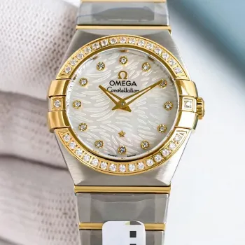 Omega Constellation Femme 123.25.27.20.55.007 Replica - Cadran Nacre Lunette Cannelee
