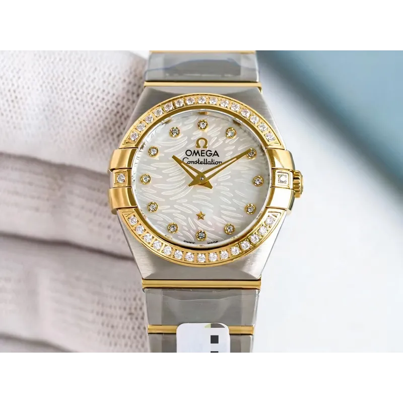 Omega Constellation Femme 123.25.27.20.55.007 Replica - Cadran Nacre Lunette Cannelee