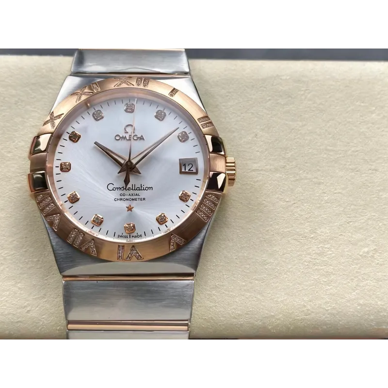 Omega Constellation 123.25.38.21.52.003 Replica - Cadran Argent Acier Inoxydable