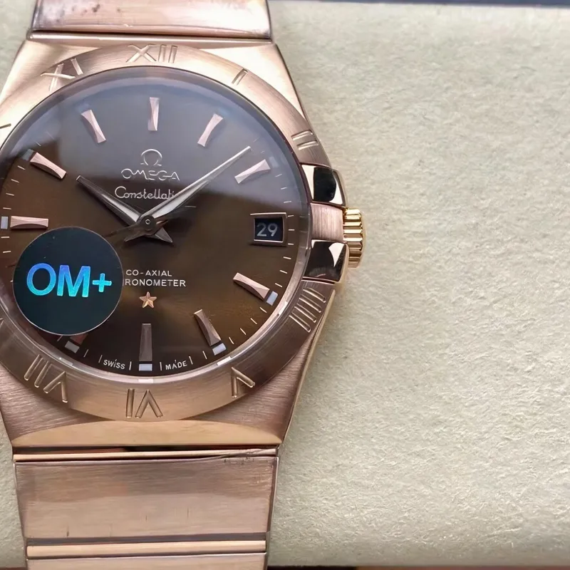 Omega Constellation 123.50.38.21.13.001 Replica - Cadran Marron Bicolore