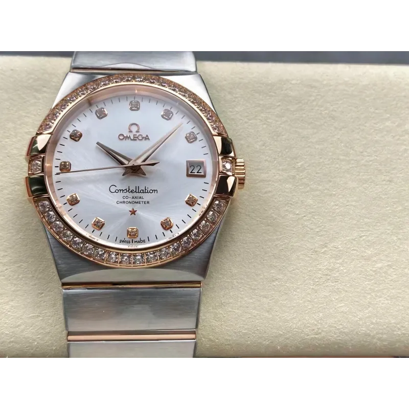 Omega Constellation 123.25.38.21.52.001 Replica - Cadran Argent Acier Inoxydable