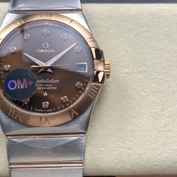 Omega Constellation 123.20.38.21.63.001 Replica - Cadran Marron Acier Inoxydable