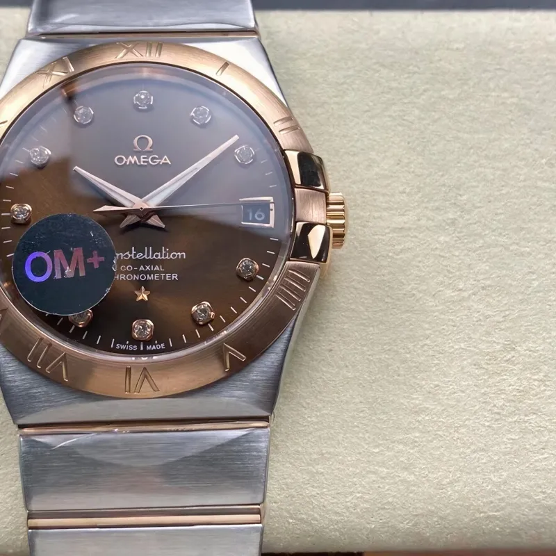 Omega Constellation 123.20.38.21.63.001 Replica - Cadran Marron Acier Inoxydable