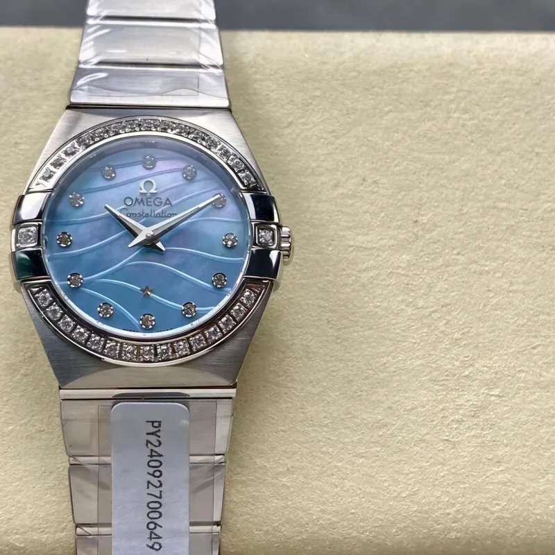 Omega Constellation Unisexe 123.10.27.60.57.001 Replica - Cadran Nacre Acier Inoxydable