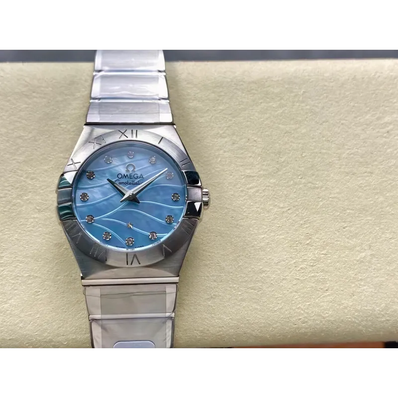 Omega Constellation Unisexe 123.10.27.60.57.001 Replica - Cadran Nacre Acier Inoxydable