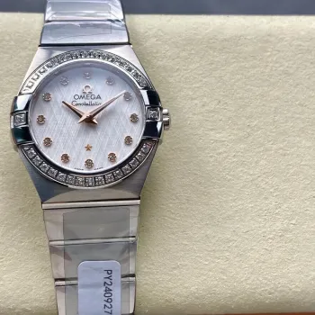 Omega Constellation Unisexe 123.10.27.60.52.001 Replica - Cadran Argent Acier Inoxydable