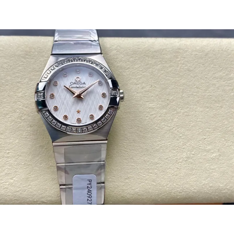 Omega Constellation Unisexe 123.10.27.60.52.001 Replica - Cadran Argent Acier Inoxydable