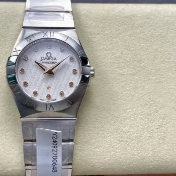 Omega Constellation Unisexe 123.10.27.60.52.001 Replica - Cadran Argent Acier Inoxydable