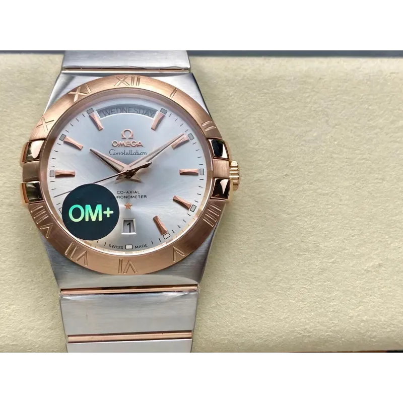 Omega Constellation 123.20.38.22.02.001 Replica - Cadran Argent Lunette Cannelee
