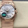 Omega Constellation 123.55.38.22.02.001 Replica - Cadran Argent Lunette Cannelee