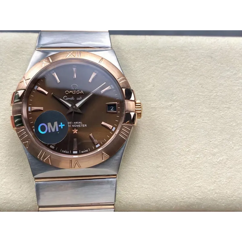 Omega Constellation 123.20.38.21.13.001 Replica - Cadran Marron Acier Inoxydable