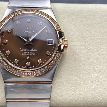 Omega Constellation 123.25.38.21.63.001 Replica - Cadran Marron Acier Inoxydable
