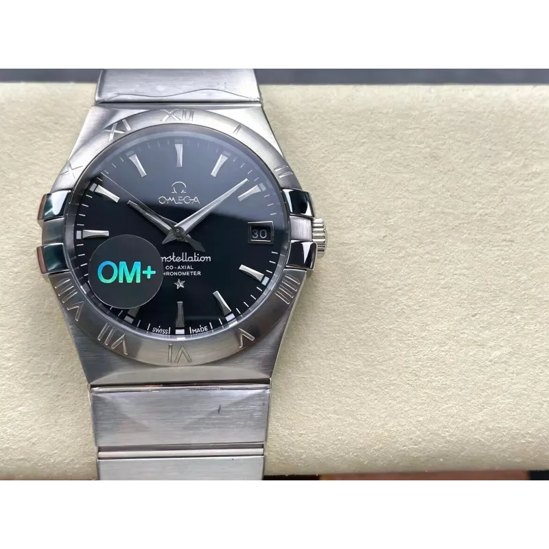 Omega Constellation 123.10.38.21.01.001 Replica - Cadran Noir Acier Inoxydable