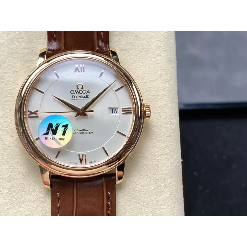 Omega De Ville 424.53.40.20.02.001 Replica - Cadran Argent Bicolore