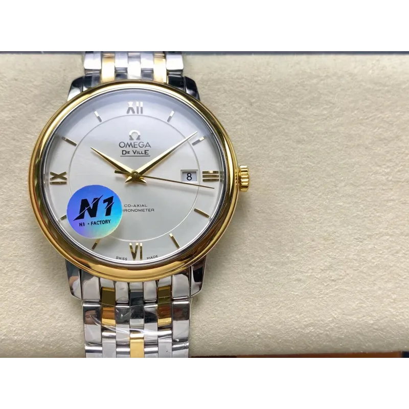 Omega De Ville 424.20.37.20.02.001 Replica - Cadran Argent Acier Inoxydable