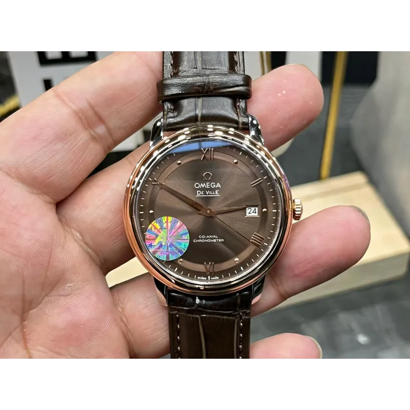 Omega De Ville 424.23.40.20.13.001 Replica - Cadran Marron Acier Inoxydable
