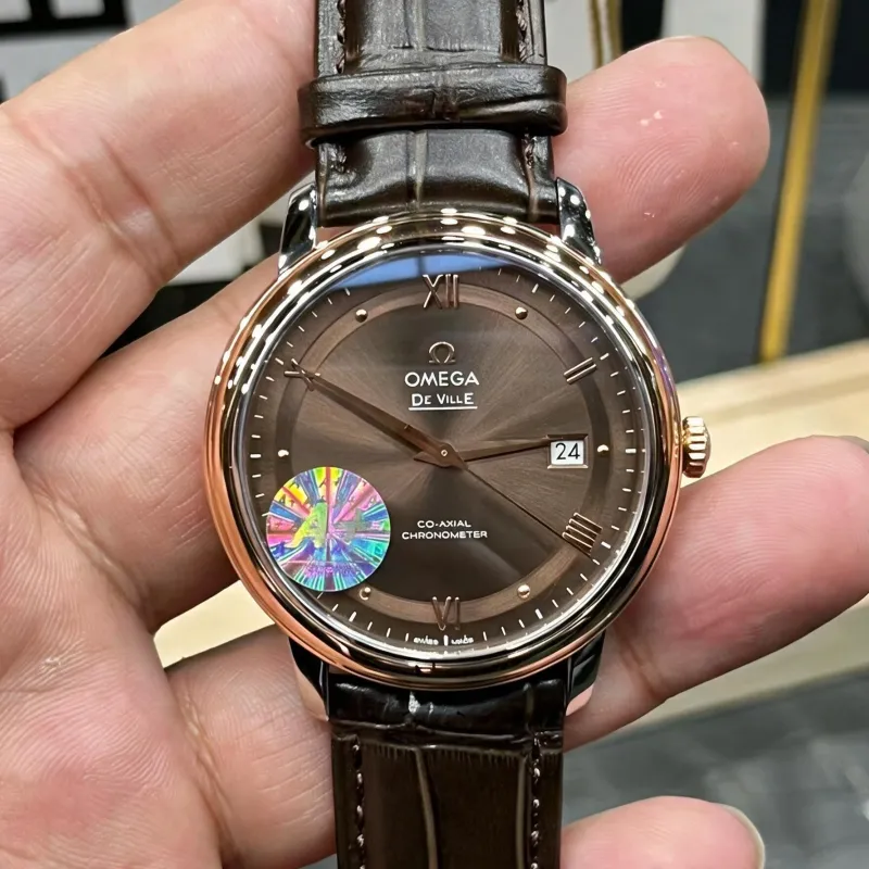 Omega De Ville 424.23.40.20.13.001 Replica - Cadran Marron Acier Inoxydable
