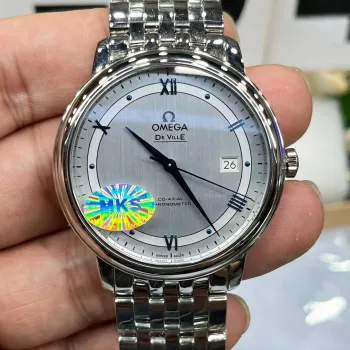 Omega De Ville 424.10.40.20.02.001 Replica - Cadran Argent Acier Inoxydable