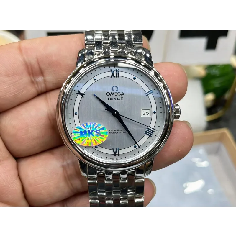 Omega De Ville 424.10.40.20.02.001 Replica - Cadran Argent Acier Inoxydable