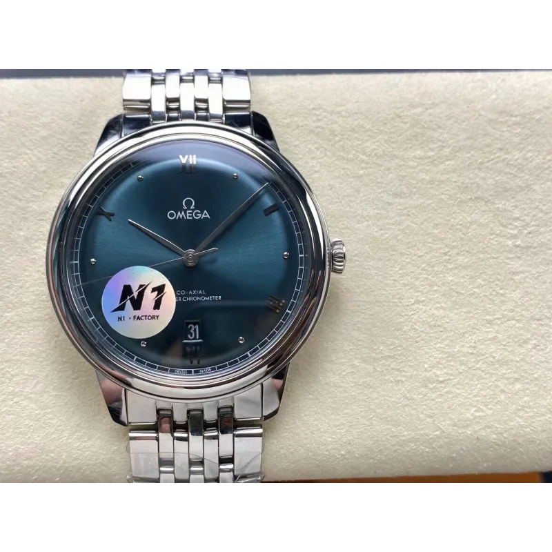 Omega De Ville 434.10.40.20.10.001 Replica - Cadran Vert Acier Inoxydable