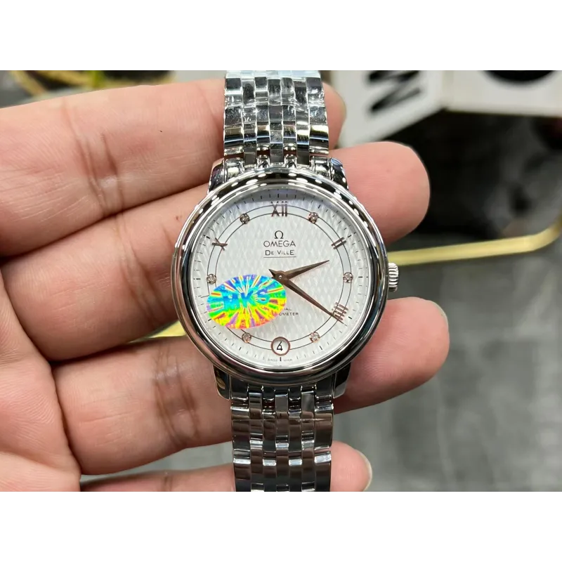 Omega De Ville Femme 424.10.33.20.52.001 Replica - Cadran Argent Acier Inoxydable