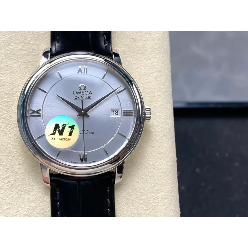 Omega De Ville 424.13.40.20.02.001 Replica - Cadran Argent Acier Inoxydable