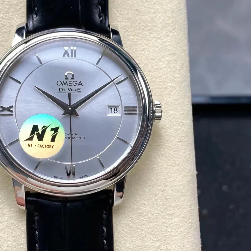 Omega De Ville 424.13.40.20.02.001 Replica - Cadran Argent Acier Inoxydable
