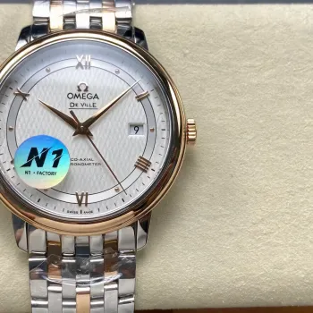 Omega De Ville 424.20.40.20.02.001 Replica - Cadran Argent Acier Inoxydable