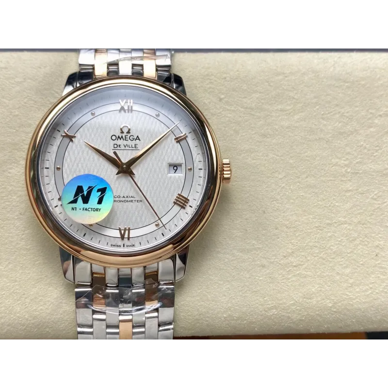 Omega De Ville 424.20.40.20.02.001 Replica - Cadran Argent Acier Inoxydable
