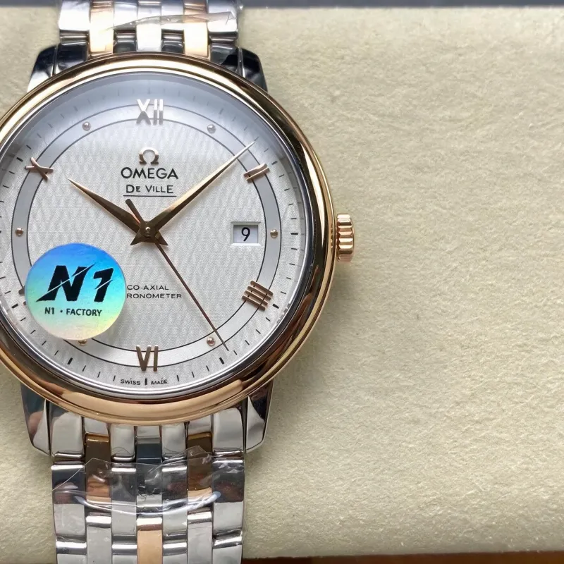 Omega De Ville 424.20.40.20.02.001 Replica - Cadran Argent Acier Inoxydable