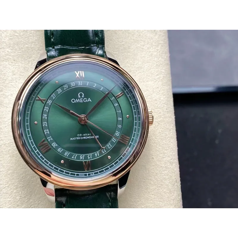 Omega De Ville 434.23.42.22.10.001 Replica - Cadran Vert Acier Inoxydable