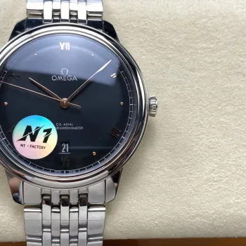 Omega De Ville 434.10.40.20.01.001 Replica - Cadran Noir Acier Inoxydable