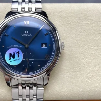 Omega De Ville 434.10.41.20.03.001 Replica - Cadran Bleu Acier Inoxydable