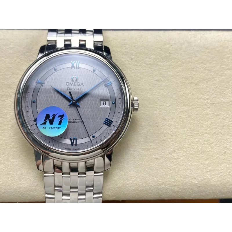 Omega De Ville 424.10.40.20.06.002 Replica - Cadran Gris Acier Inoxydable
