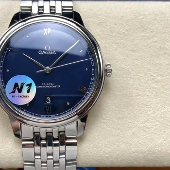 Omega De Ville 434.10.40.20.03.001 Replica - Cadran Bleu Acier Inoxydable