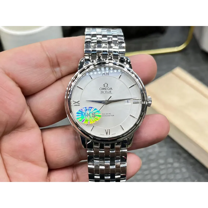 Omega De Ville 424.10.40.20.02.003 Replica - Cadran Argent Acier Inoxydable