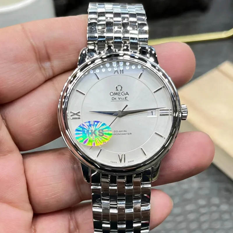 Omega De Ville 424.10.40.20.02.003 Replica - Cadran Argent Acier Inoxydable