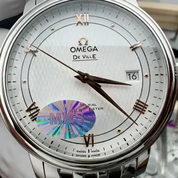 Omega De Ville 424.10.40.20.02.004 Replica - Cadran Argent Acier Inoxydable